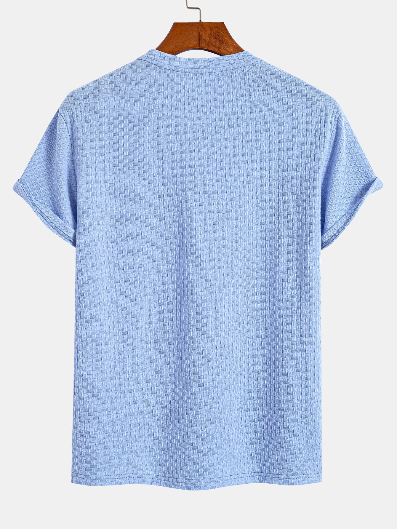 Julián® | Checkerboard Textured Knitted T-shirt - Image 4