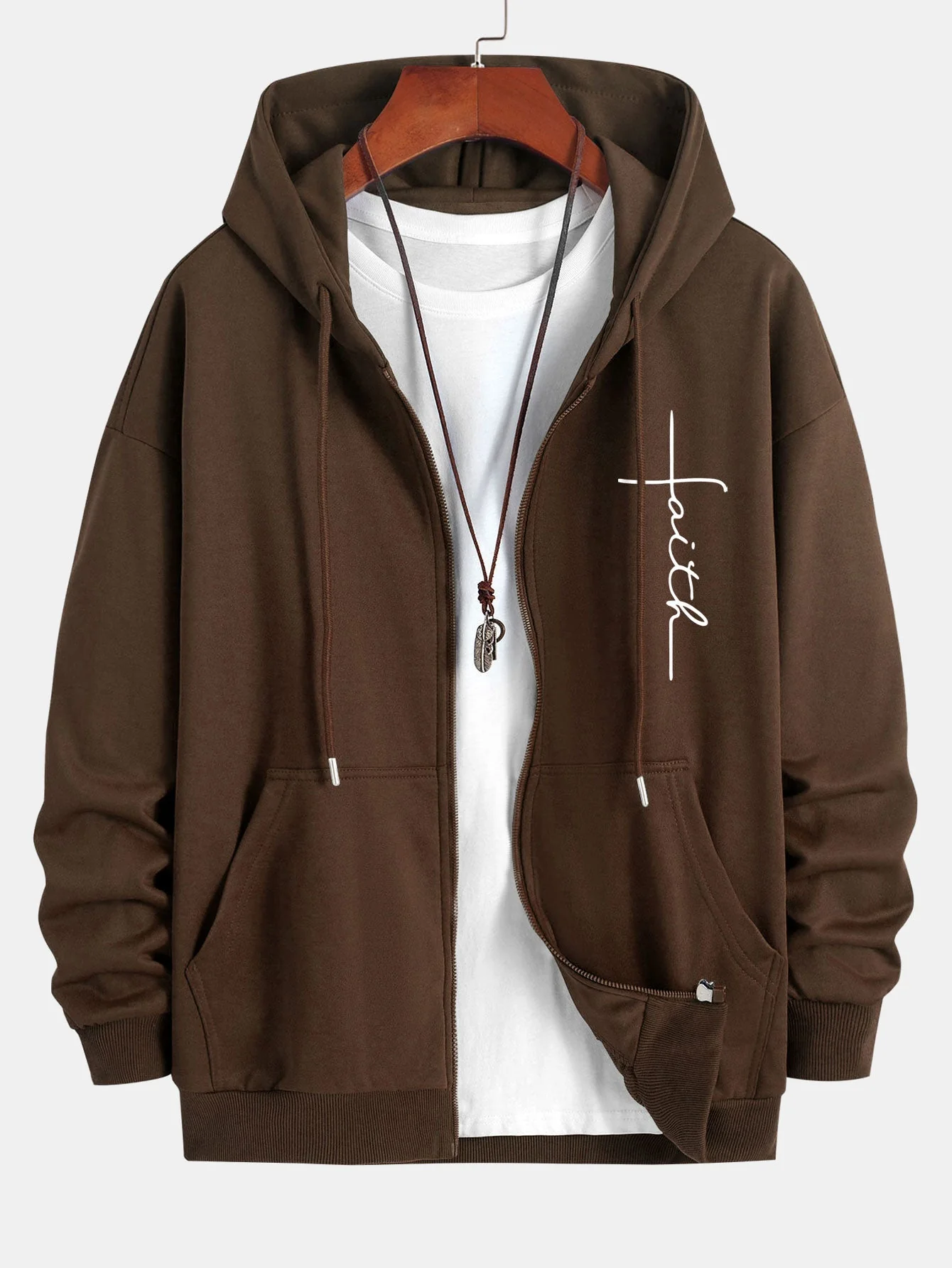 Julián® | Faith Print Relax Fit Zip Hoodie - Image 10