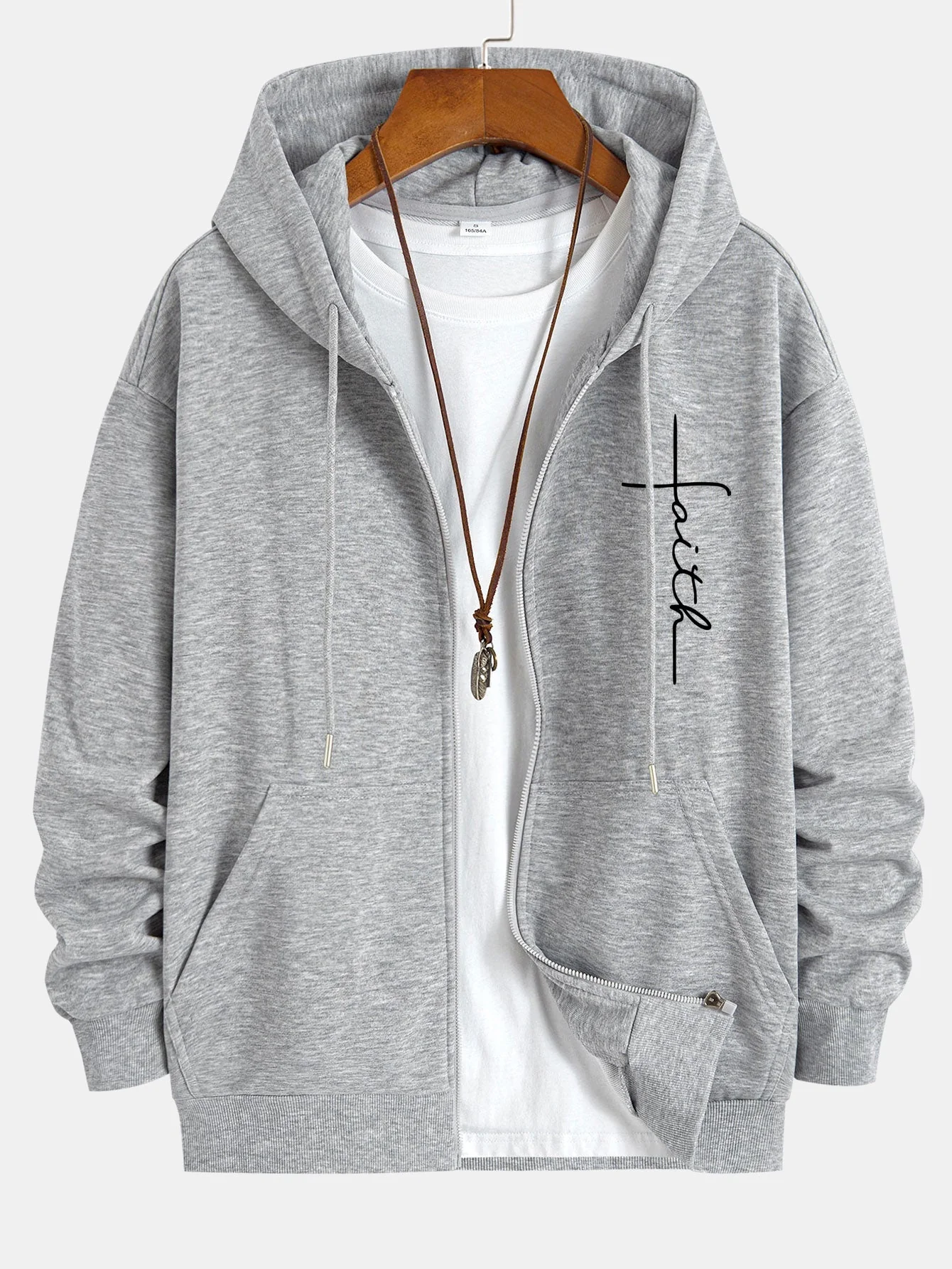 Julián® | Faith Print Relax Fit Zip Hoodie - Image 12