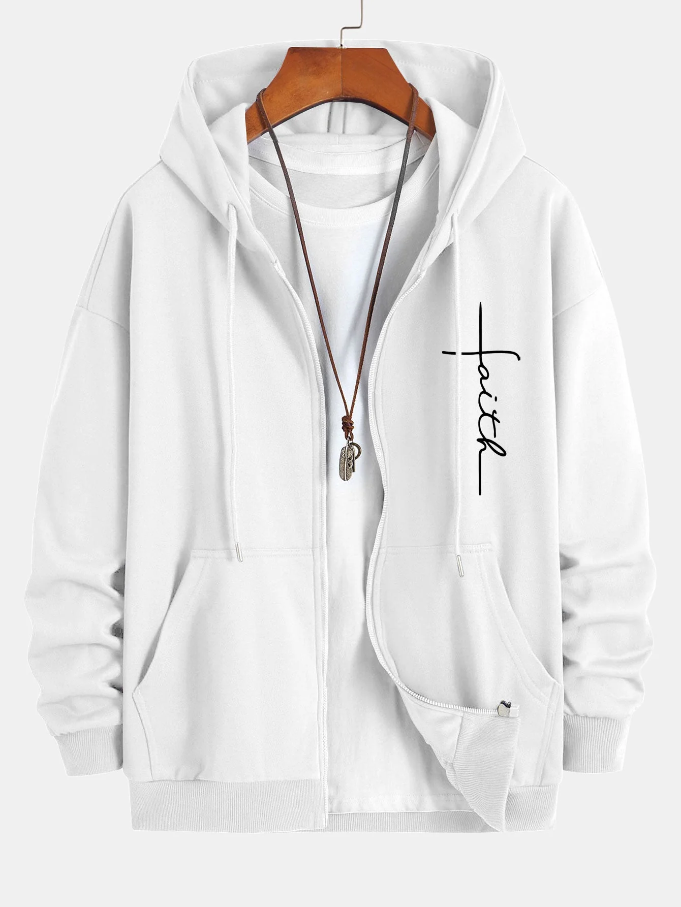 Julián® | Faith Print Relax Fit Zip Hoodie - Image 2