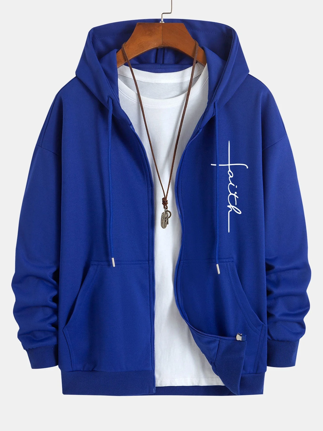 Julián® | Faith Print Relax Fit Zip Hoodie - Image 6