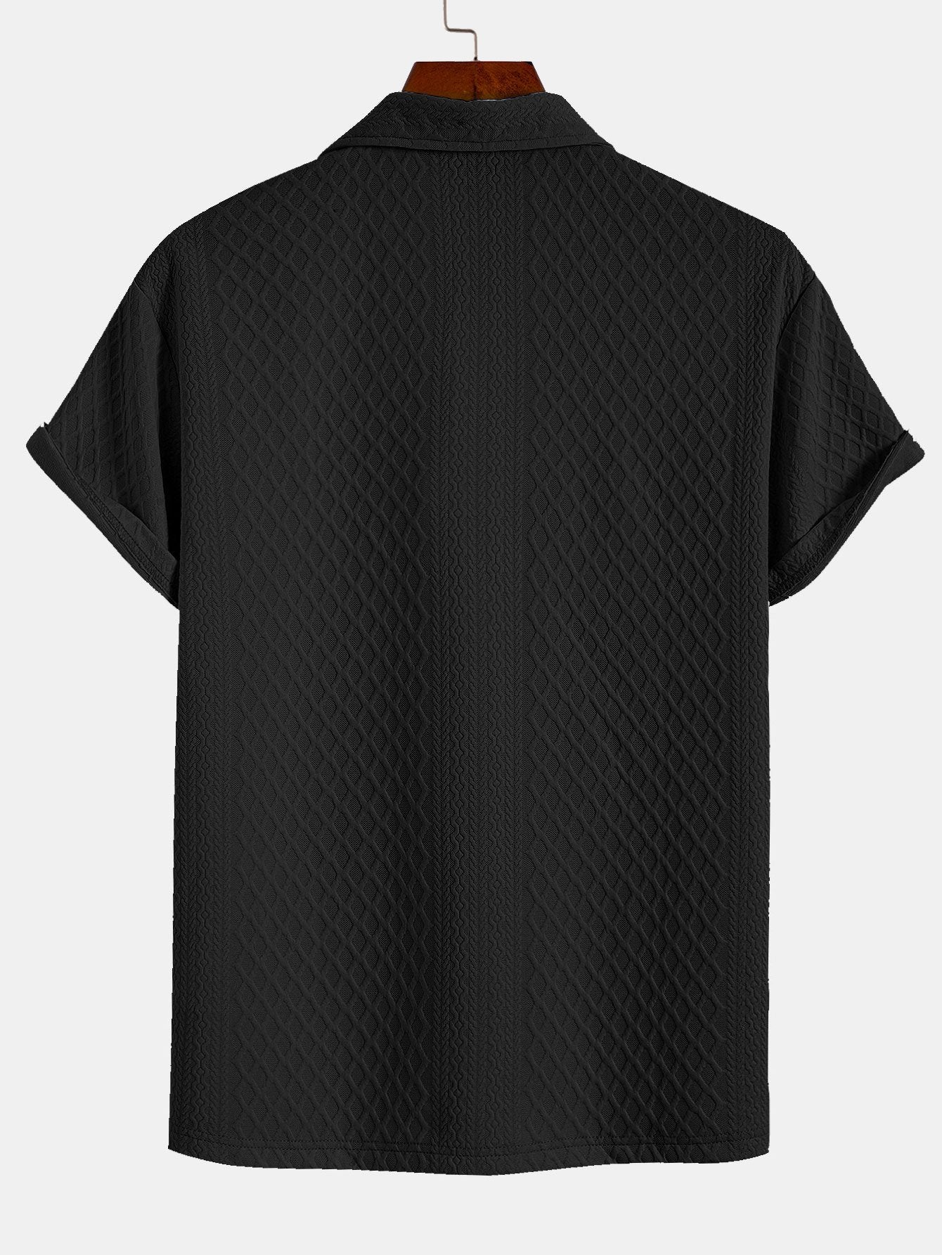 Julian | Rhombus Geometric Jacquard Polo - Image 4