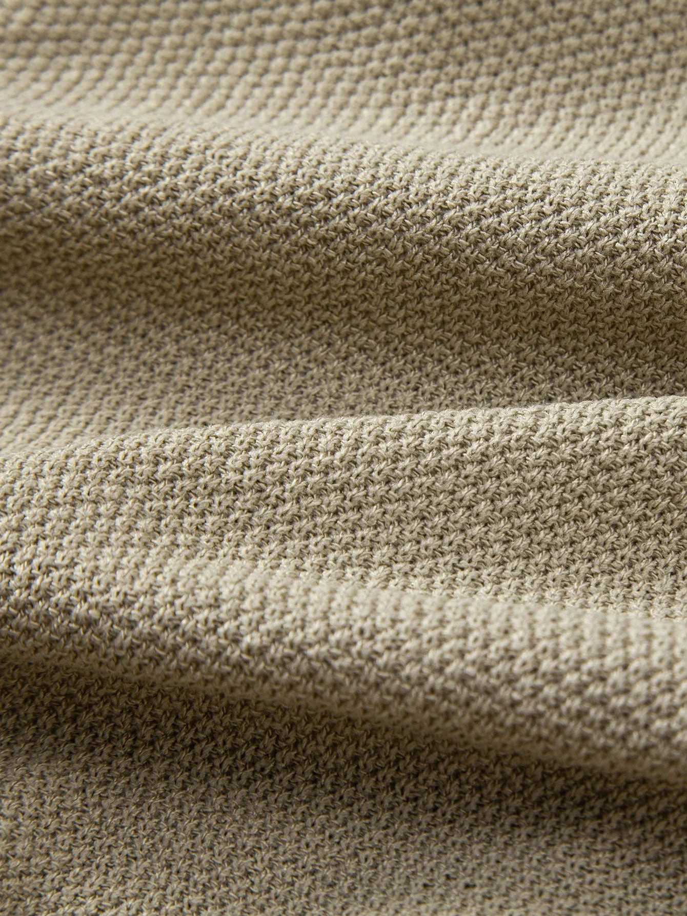 Julian | Textured Zip Up Knit Polo Shirt - Image 6