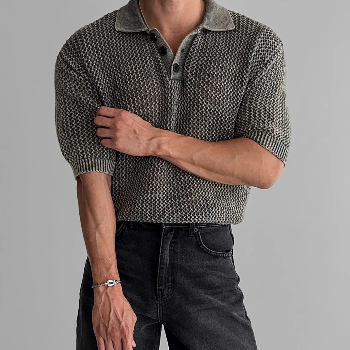 Julio® | Harvey Waffle Polo Shirt - Image 3