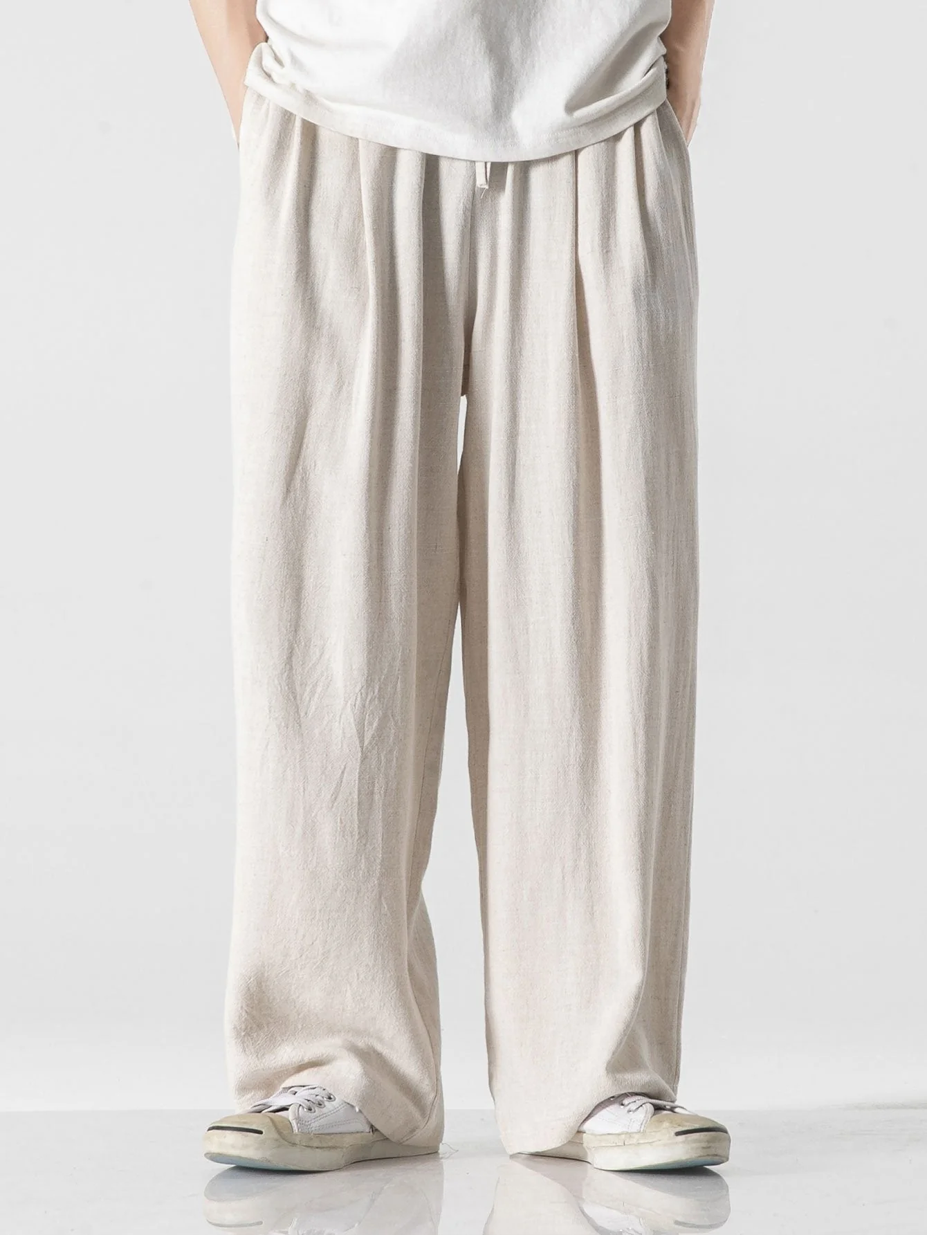 Julio® | Linen And Cotton Blend Relax Fit Wide Leg Pants - Image 2