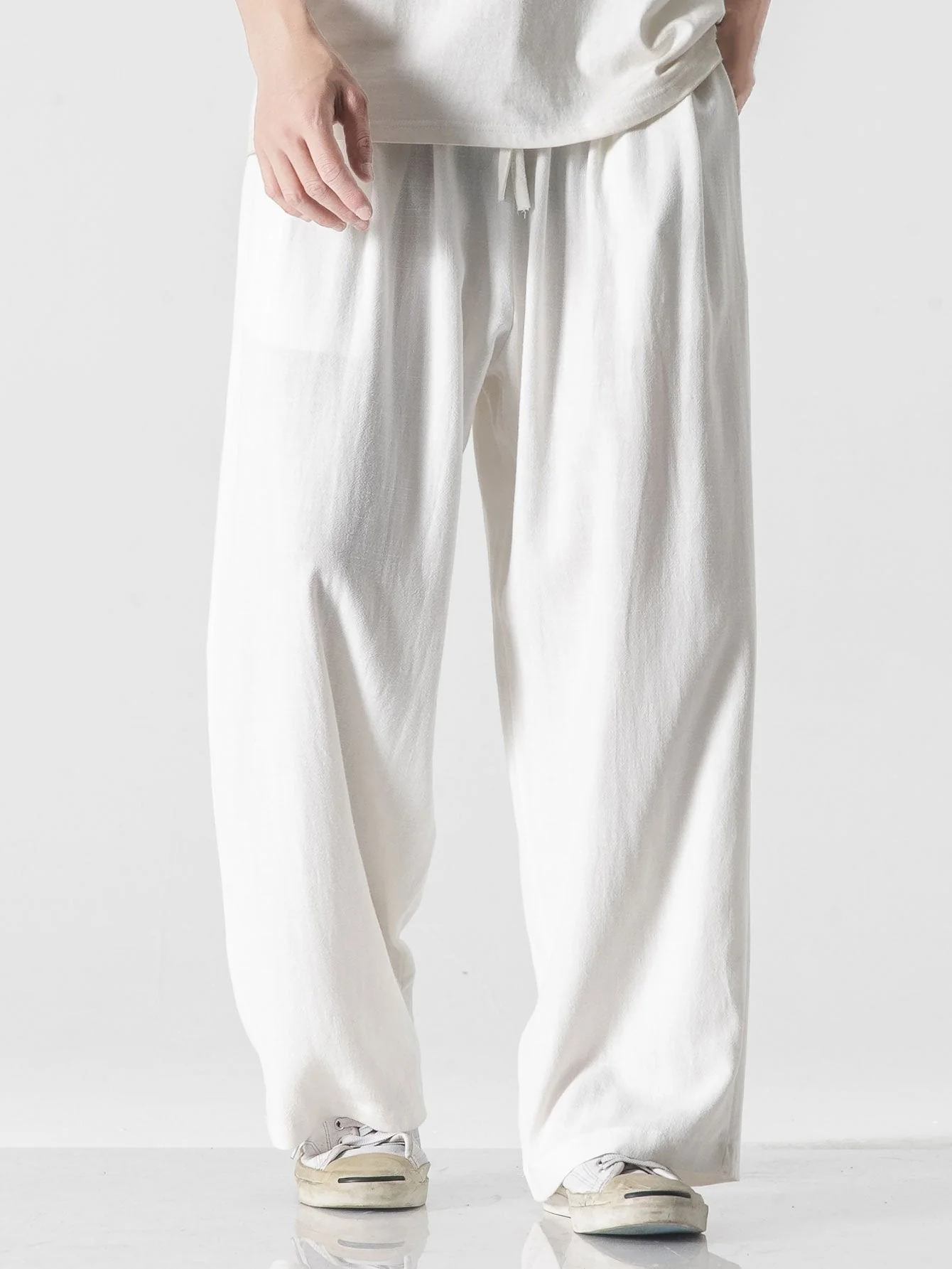 Julio® | Linen And Cotton Blend Relax Fit Wide Leg Pants - Image 5