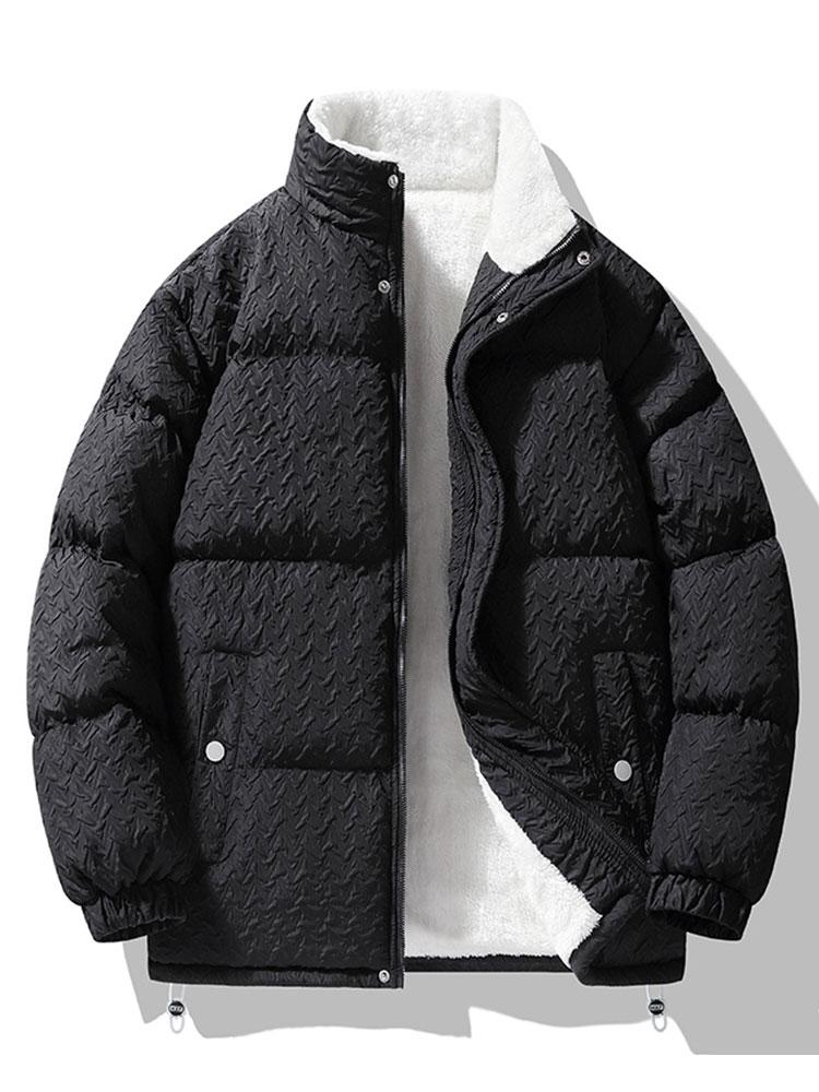 Julio | Teddy Lined Jacquard Coat - Image 2