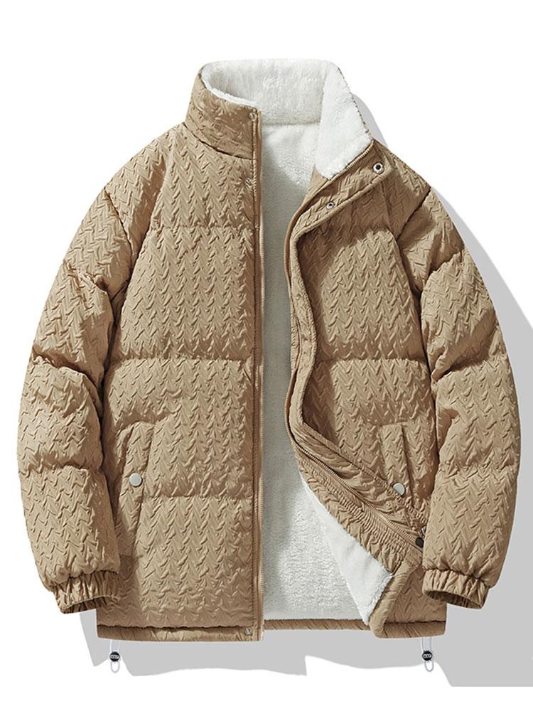 Julio | Teddy Lined Jacquard Coat - Image 3