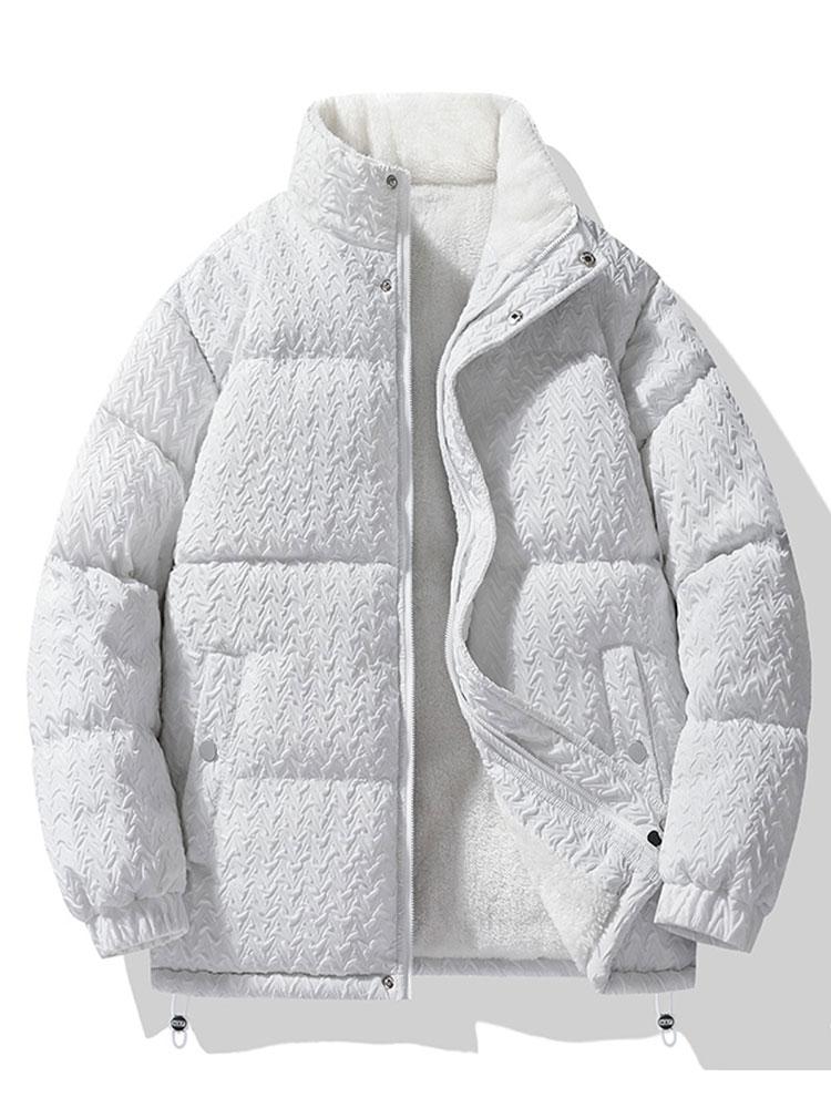 Julio | Teddy Lined Jacquard Coat - Image 4