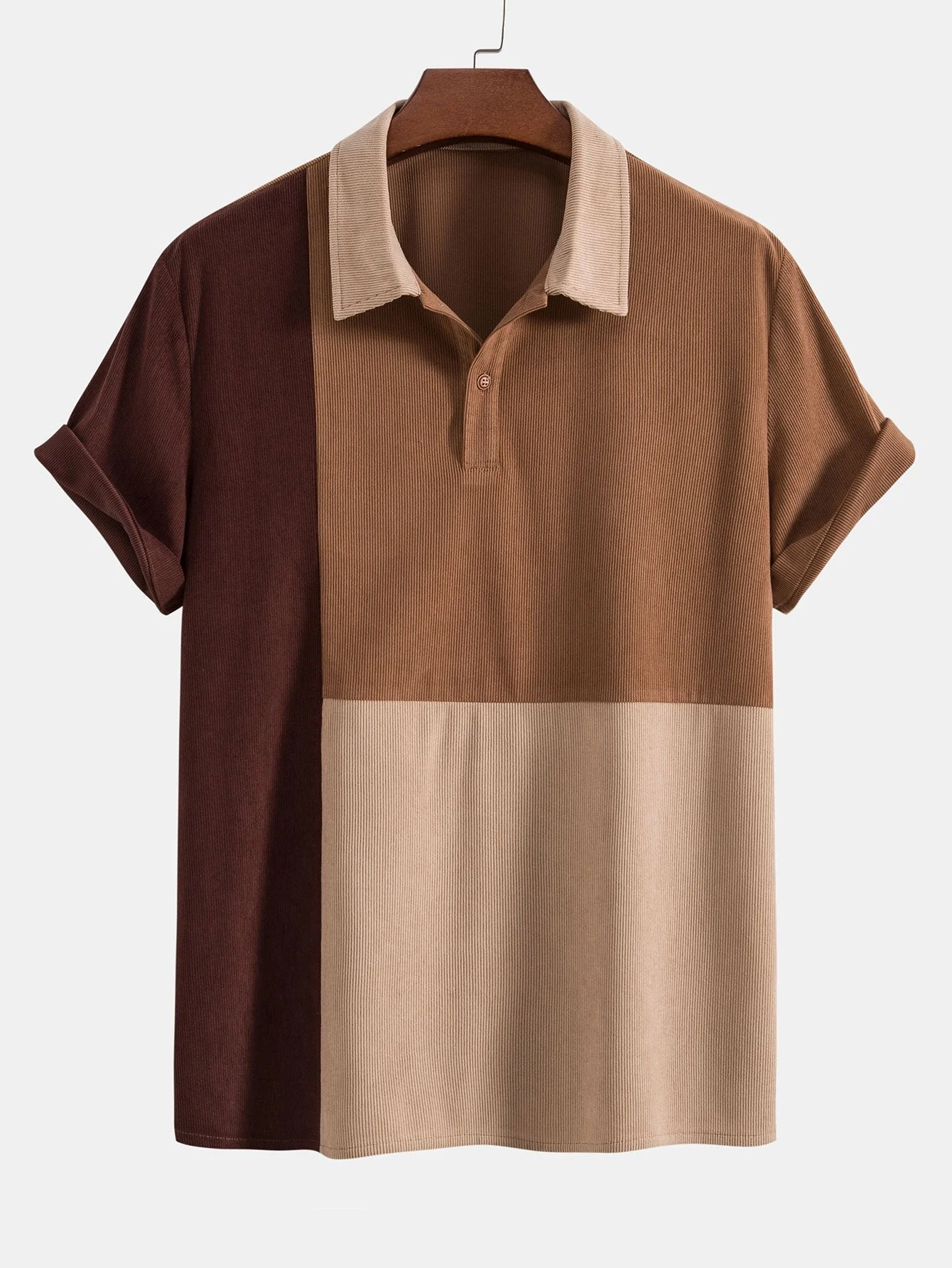 Julius® | Color Block Corduroy Polo Shirt