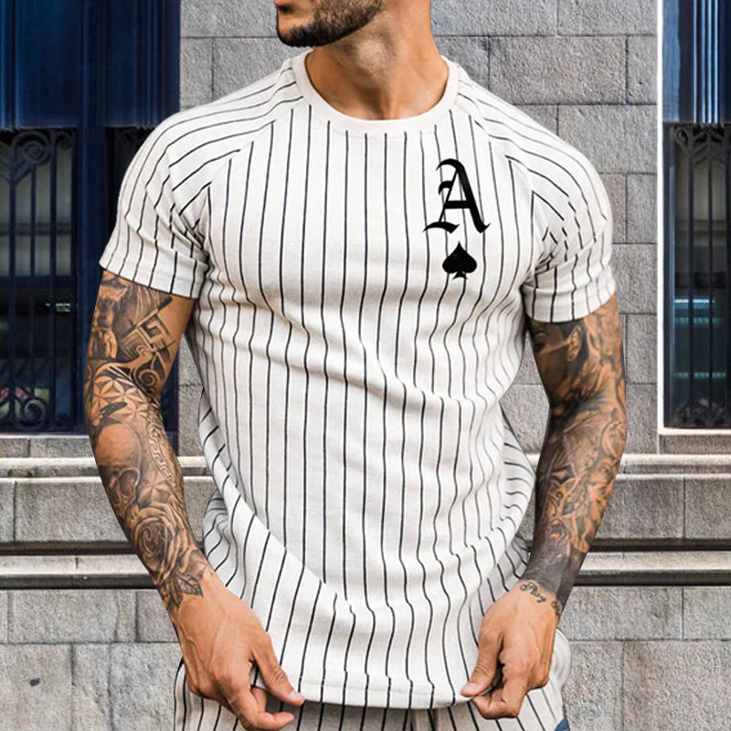 Julius® | Striped Summer T-Shirt For Men With A Crew Neck - Image 3