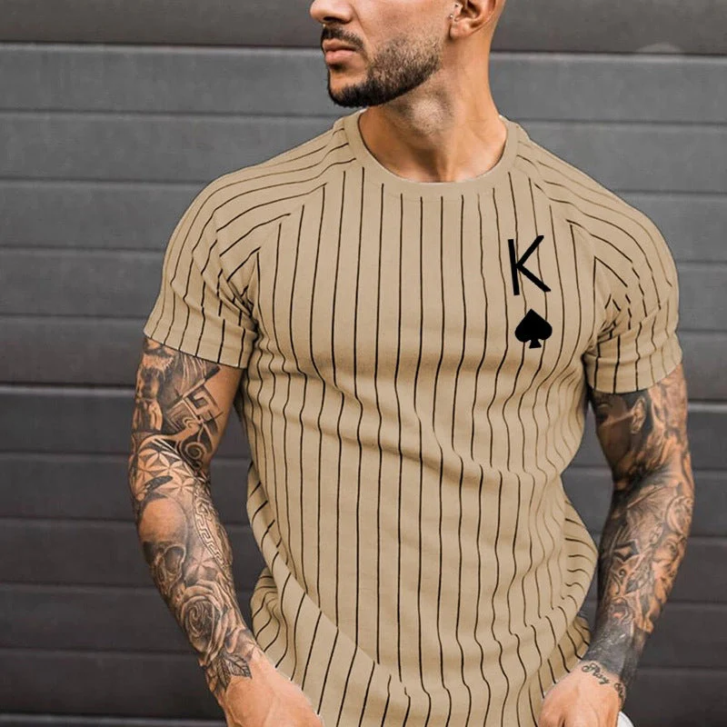 Julius® | Striped Summer T-Shirt For Men With A Crew Neck - Image 4