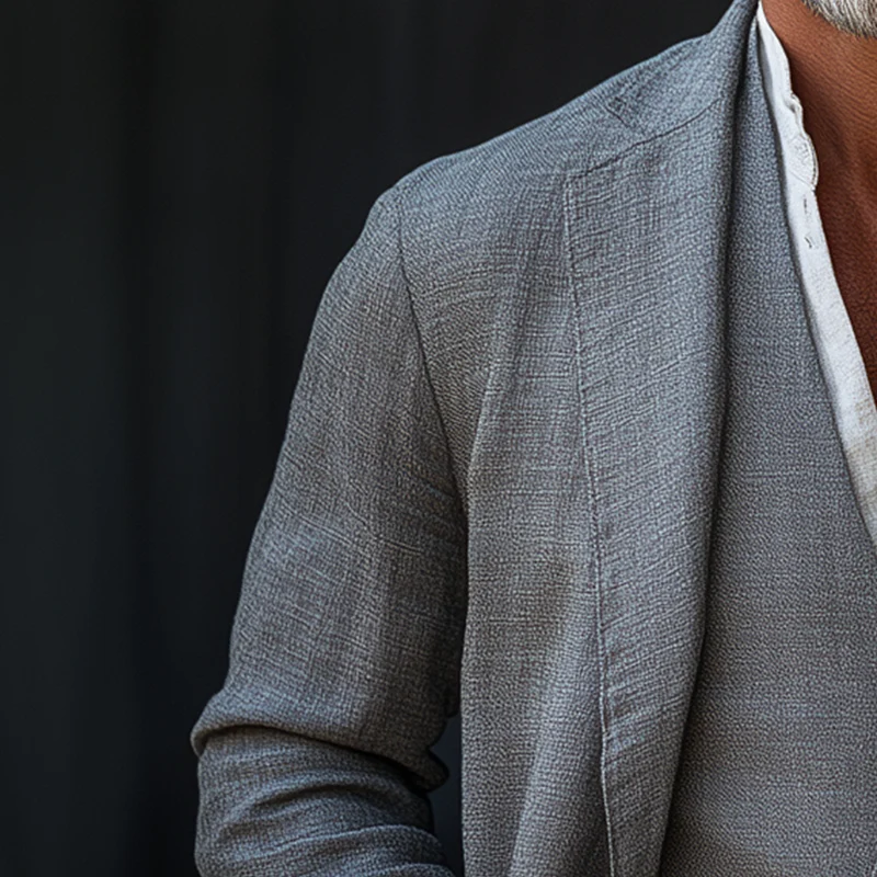 Julius | Men'S Summer Fashion Light Linen Suit Jacket - Image 3