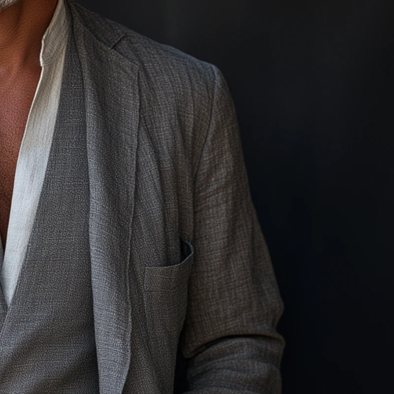 Julius | Men'S Summer Fashion Light Linen Suit Jacket - Image 4