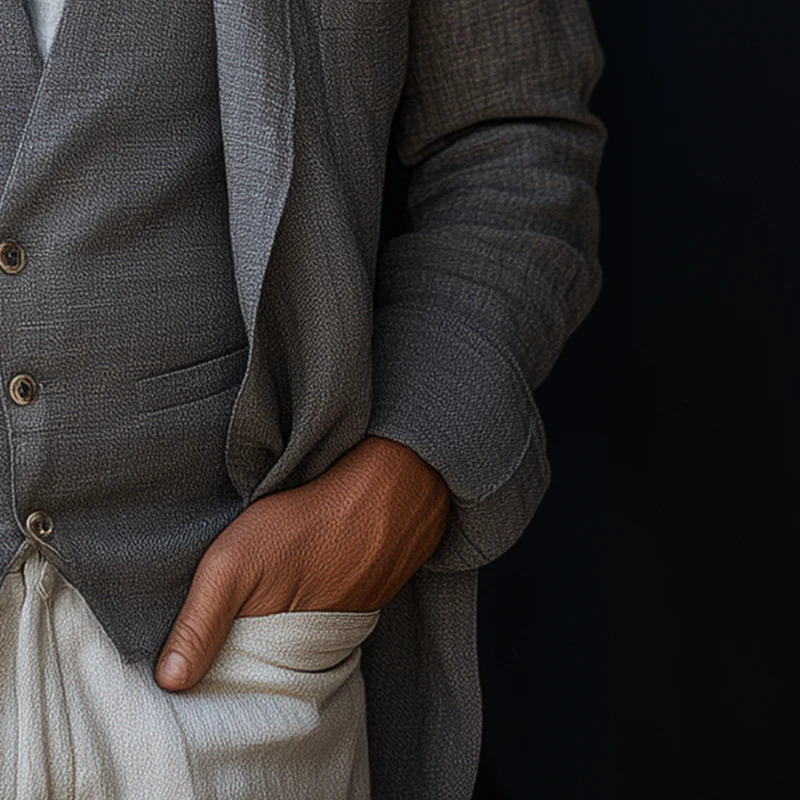 Julius | Men'S Summer Fashion Light Linen Suit Jacket - Image 5