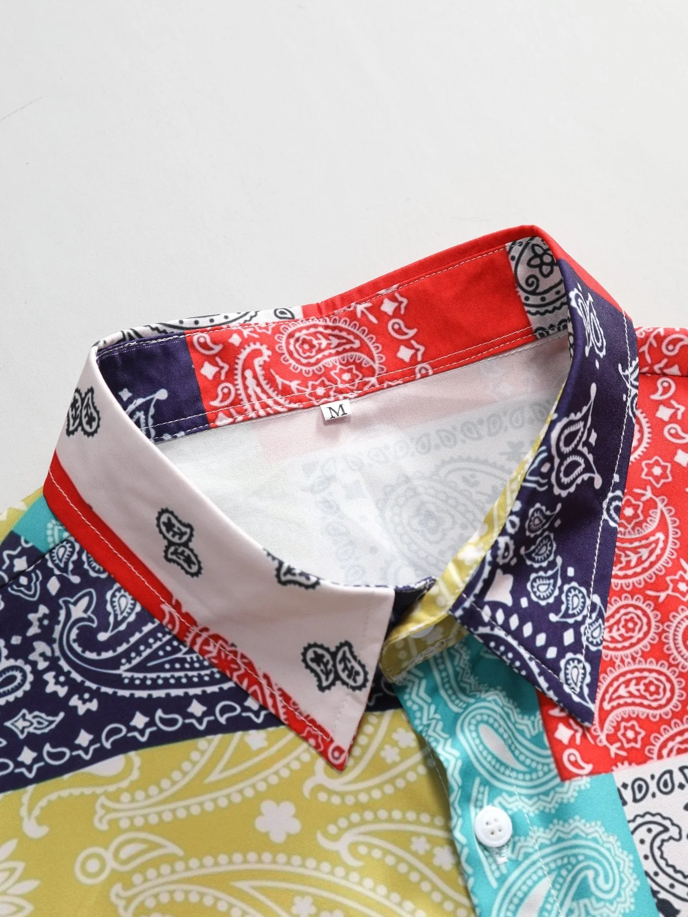 Justin® | Color Block Paisley Print Button Up Shirt - Image 3