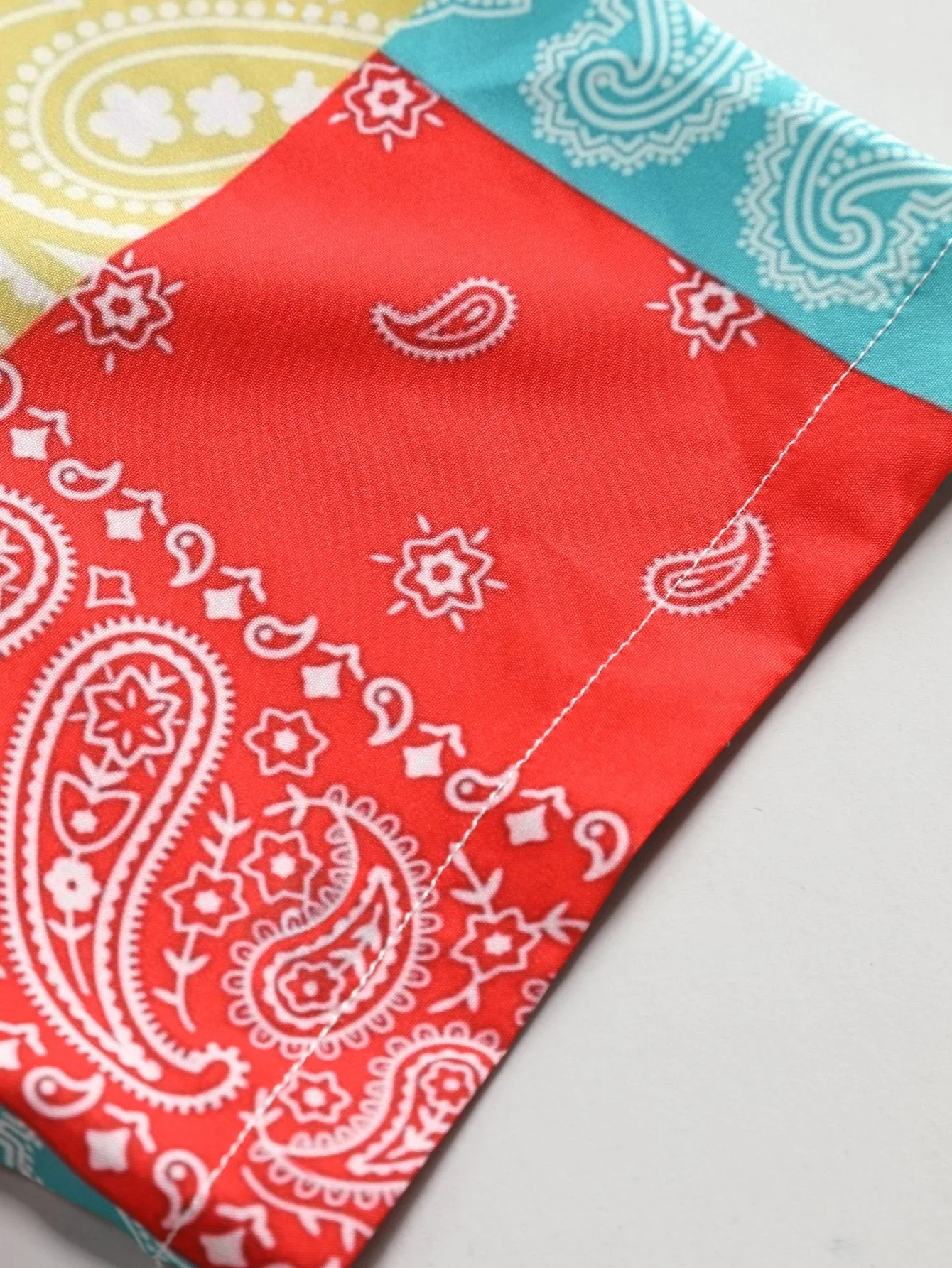 Justin® | Color Block Paisley Print Button Up Shirt - Image 4