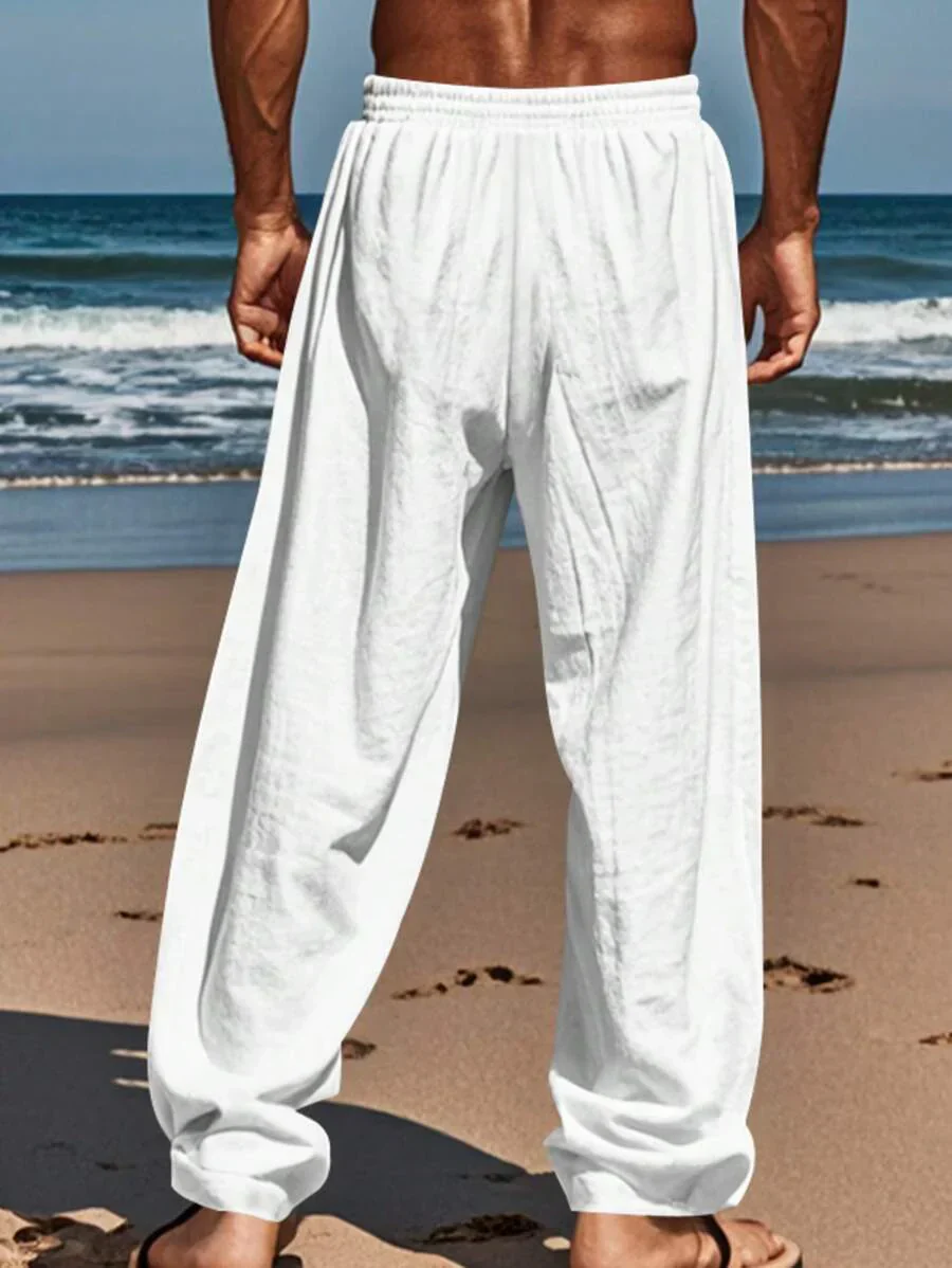 Justin | LIGHTWEIGHT LINEN PANTS WITH DRAWSTRING - Image 2