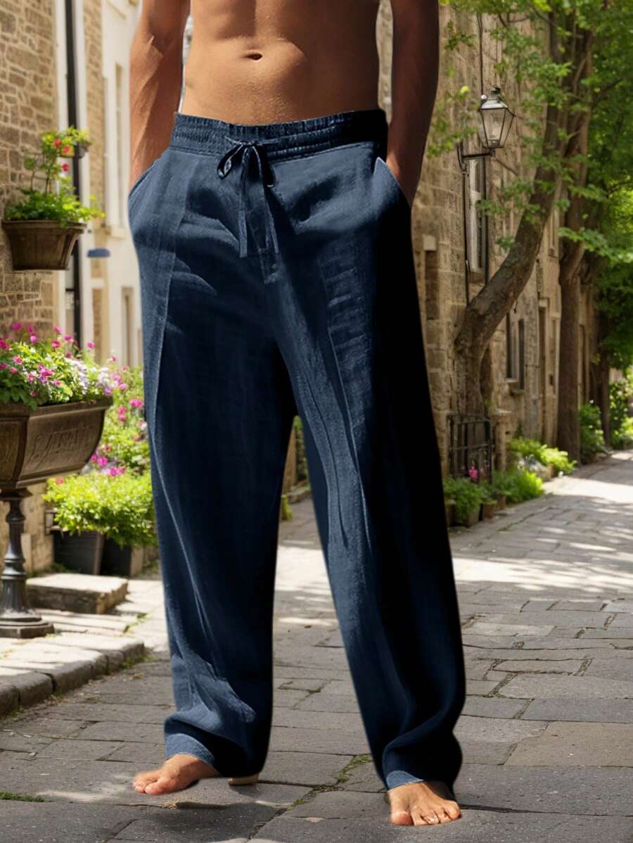 Justin | LIGHTWEIGHT LINEN PANTS WITH DRAWSTRING - Image 26