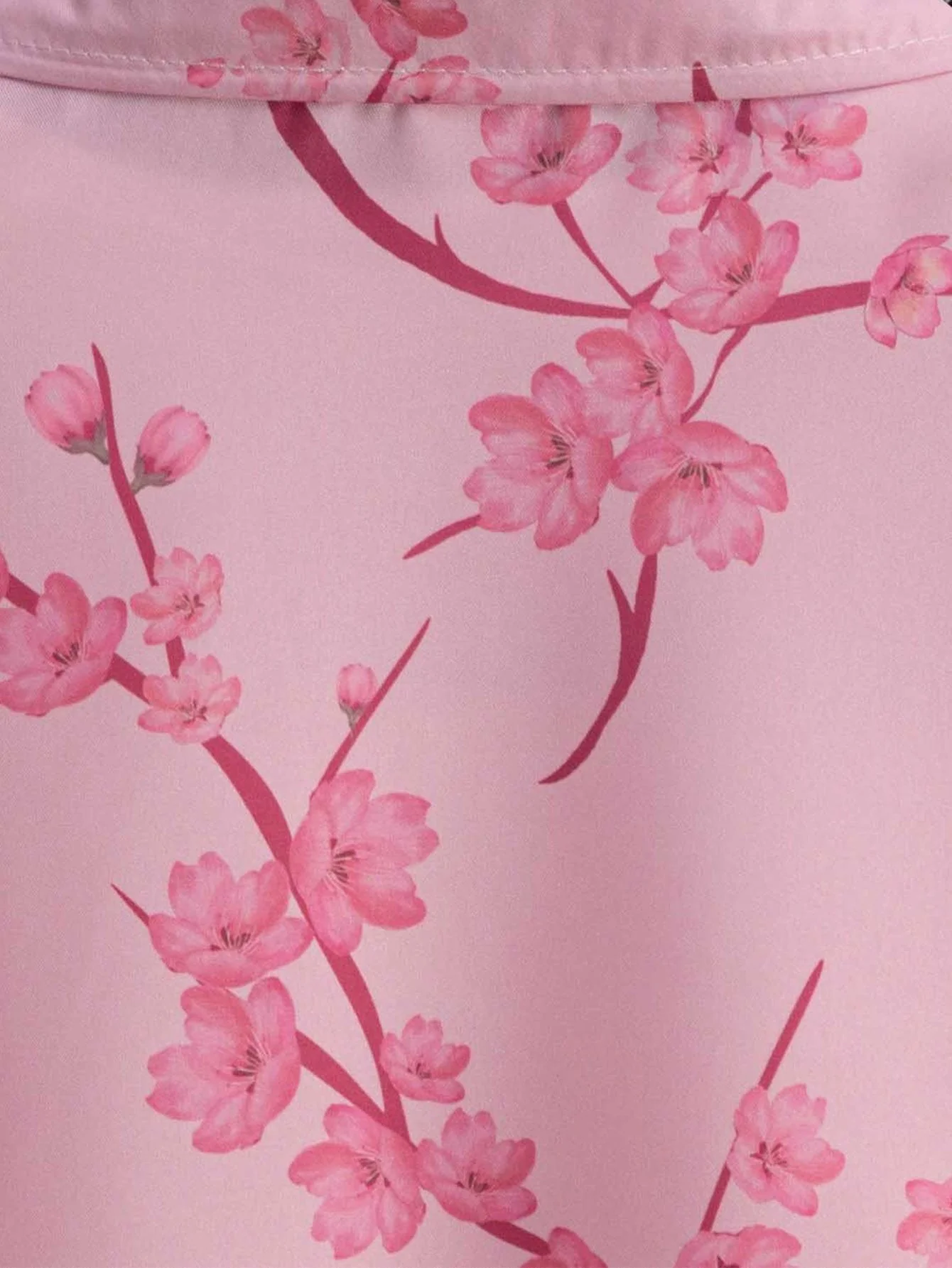 Justo® | Cherry Blossoms Print Button Up Shirt - Image 4