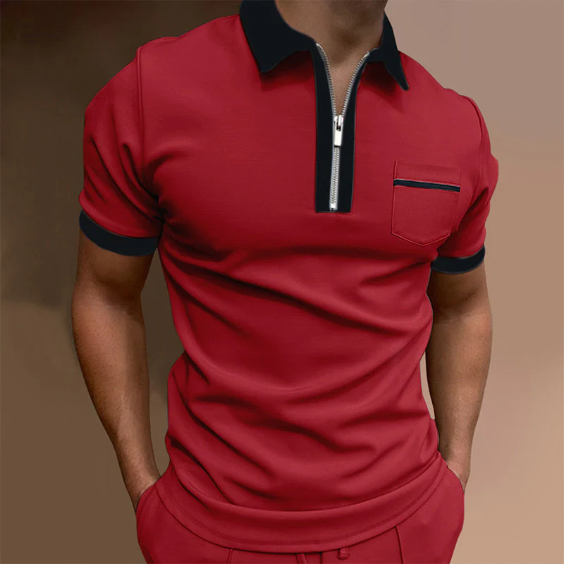 Kacey® | Business T-Shirt With Zip For Men - Image 10