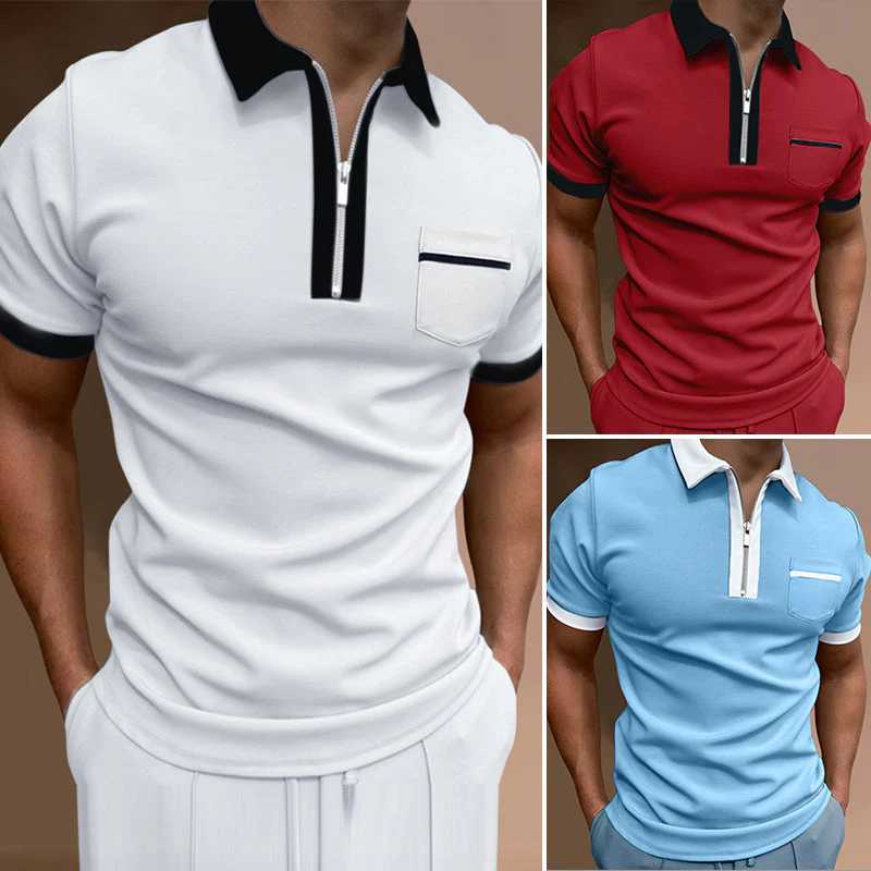 Kacey® | Business T-Shirt With Zip For Men - Image 2