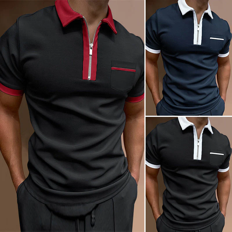 Kacey® | Business T-Shirt With Zip For Men - Image 3