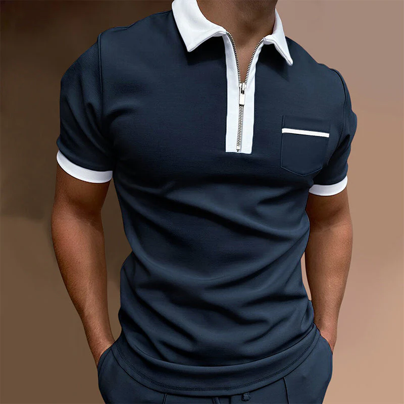 Kacey® | Business T-Shirt With Zip For Men - Image 9