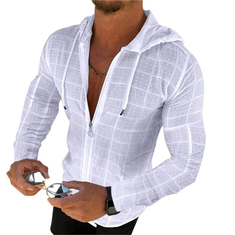 Kade® | Casual Long-Sleeved Men'S Shirt With Hood And Zip - Image 2
