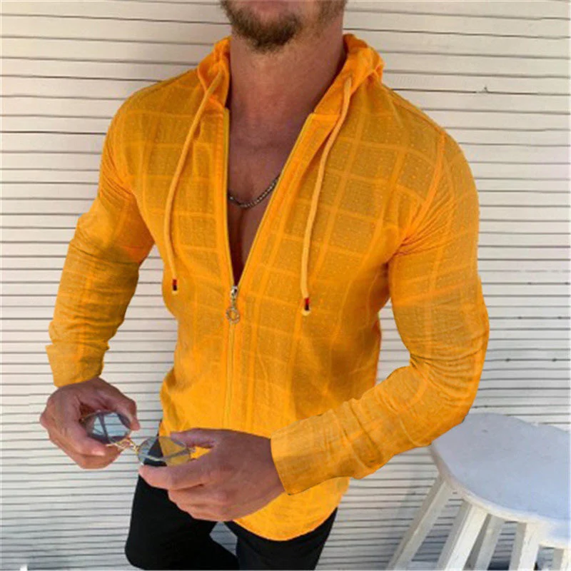 Kade® | Casual Long-Sleeved Men'S Shirt With Hood And Zip - Image 7