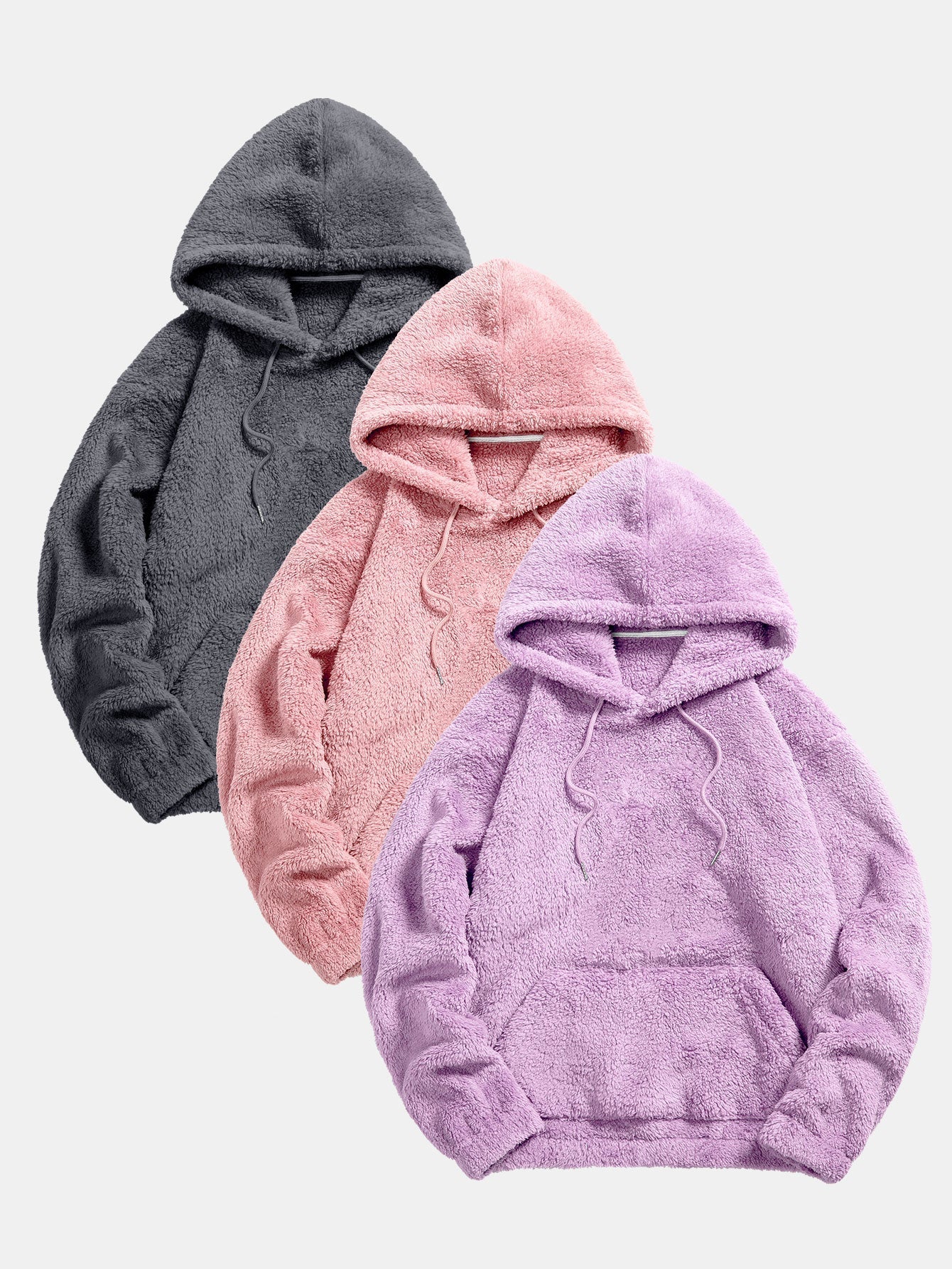 Kael | 3 Pieces Basic Teddy Hoodies - Image 9