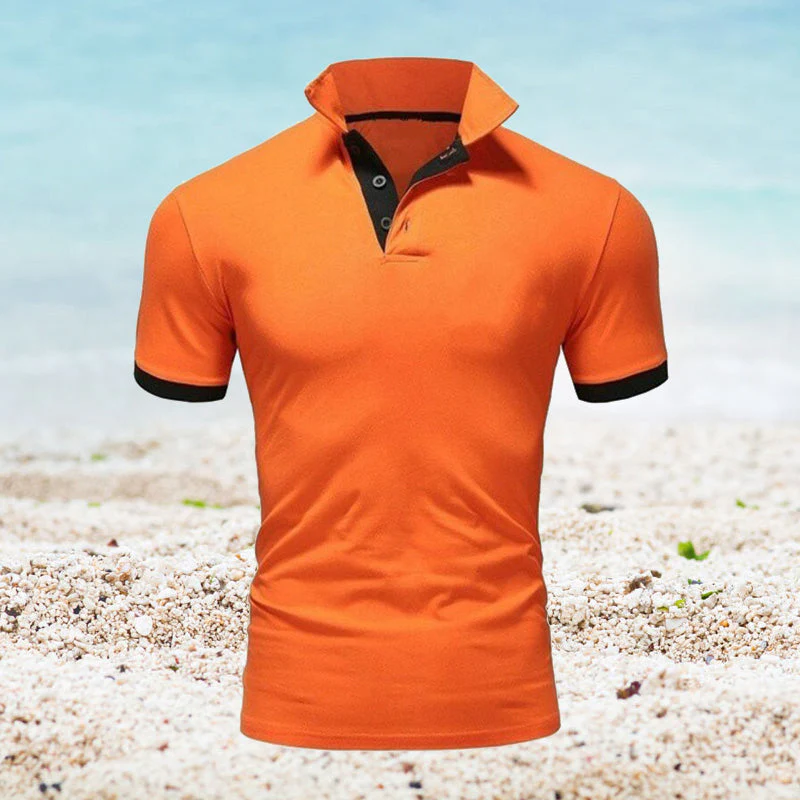 Kaelan® | Plain Short-Sleeved Polo Shirt For Men - Image 3