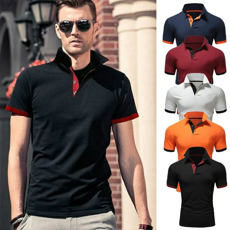 Kaelan® | Plain Short-Sleeved Polo Shirt For Men - Image 4