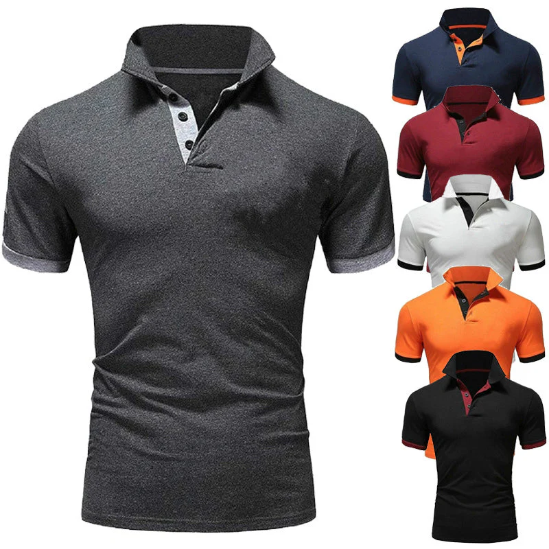 Kaelan® | Plain Short-Sleeved Polo Shirt For Men - Image 5