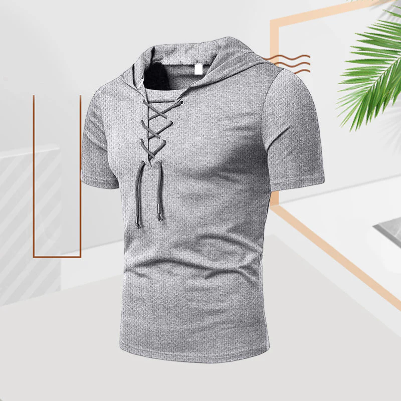 Kaemon® | Casual Summer Drawstring T-Shirt For Men - Image 7