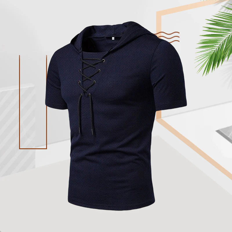 Kaemon® | Casual Summer Drawstring T-Shirt For Men - Image 9