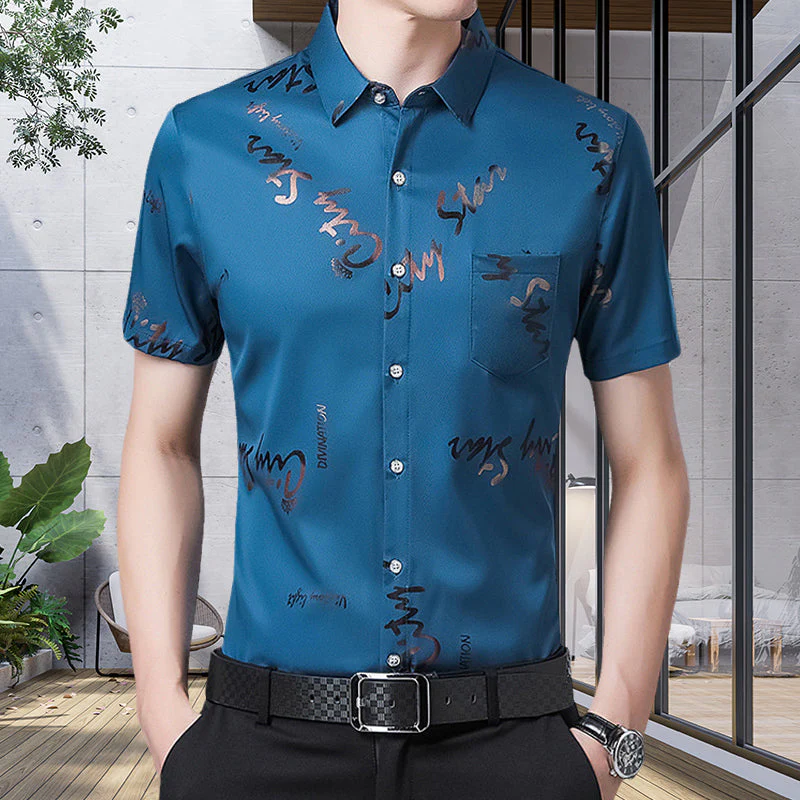 Kahlil® | Thin Short-Sleeved Shirt For Men - Image 14