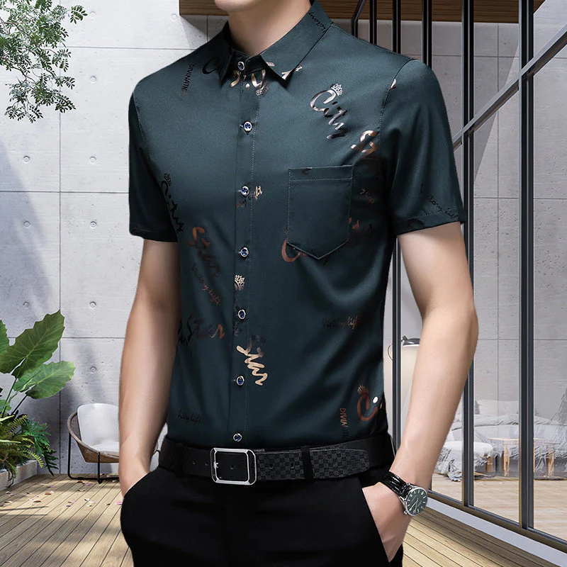 Kahlil® | Thin Short-Sleeved Shirt For Men - Image 17