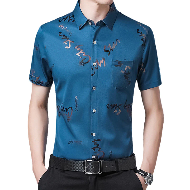 Kahlil® | Thin Short-Sleeved Shirt For Men - Image 3