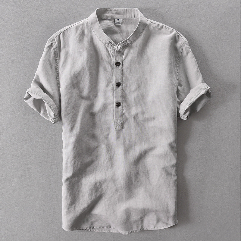 Kahlo® | Men'S Summer Chinoiserie Linen Shirt With Buttons - Image 12