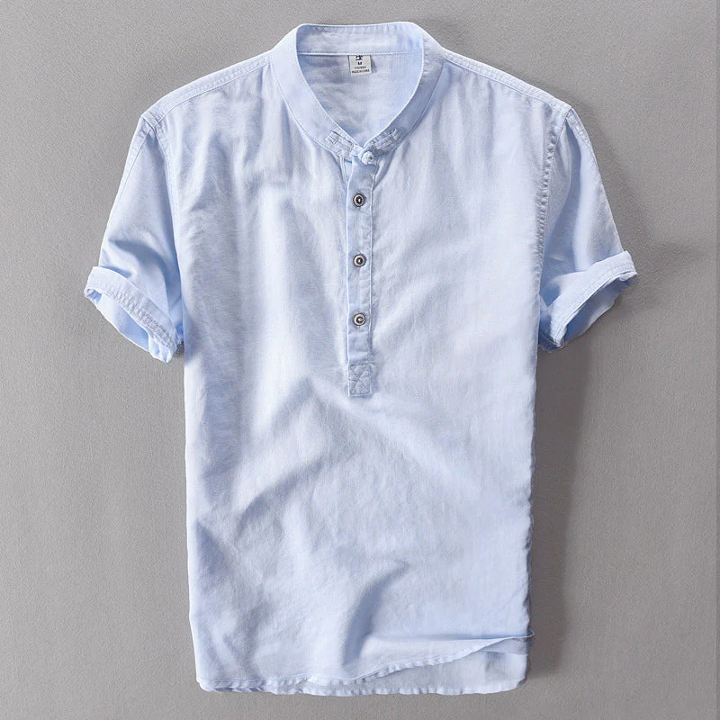 Kahlo® | Men'S Summer Chinoiserie Linen Shirt With Buttons - Image 14