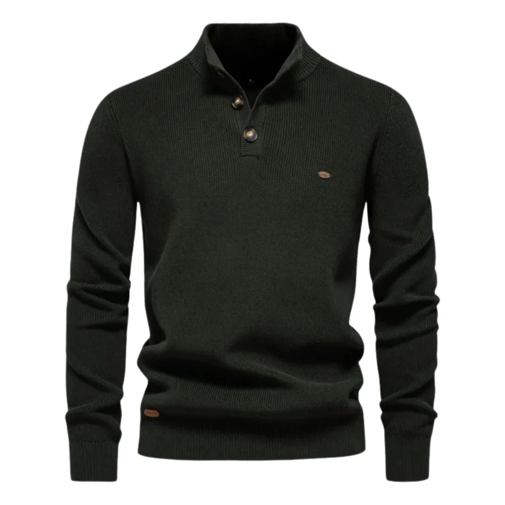 Kahlo® | Warm Casual Sweater With Buttons For Men - Image 3