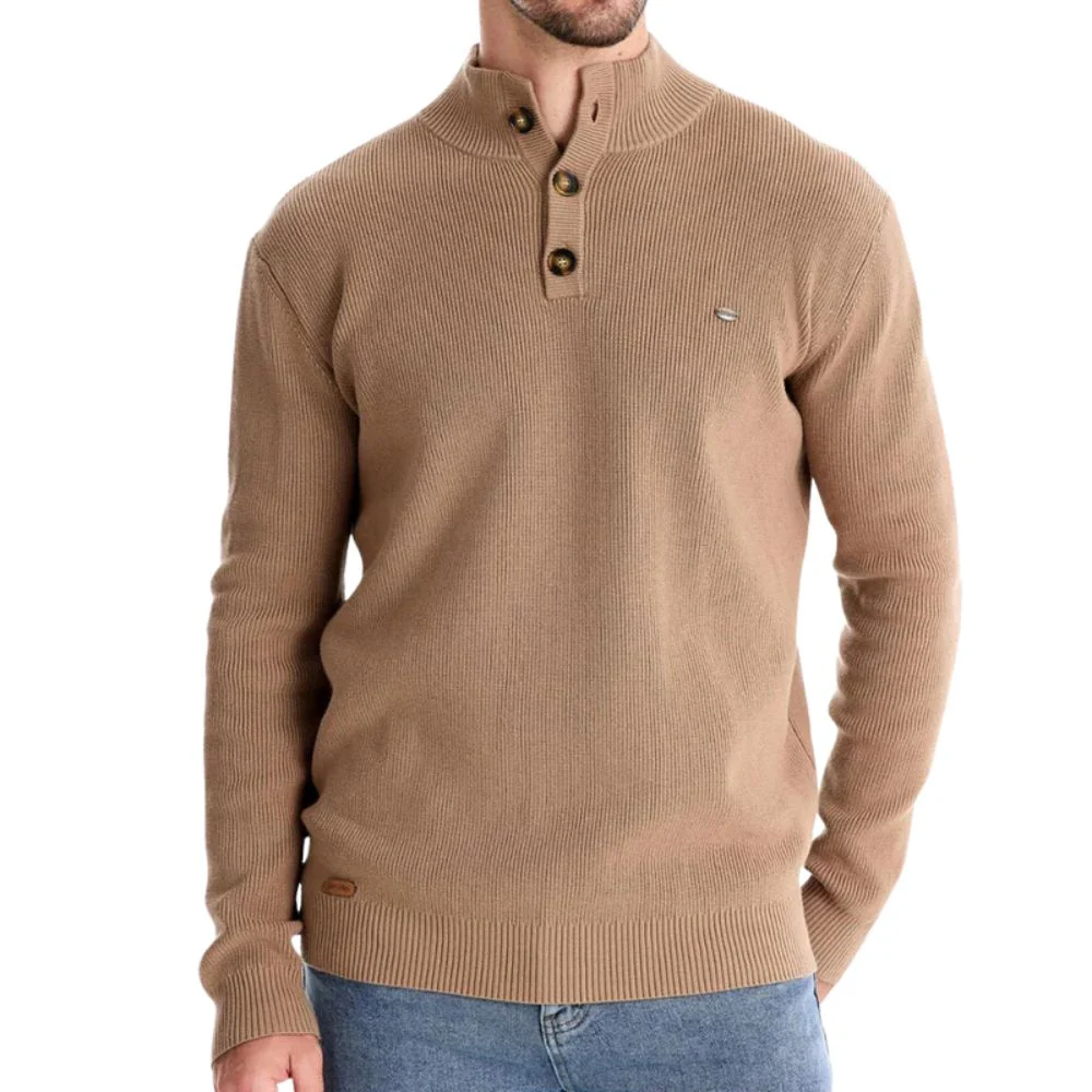 Kahlo® | Warm Casual Sweater With Buttons For Men - Image 5