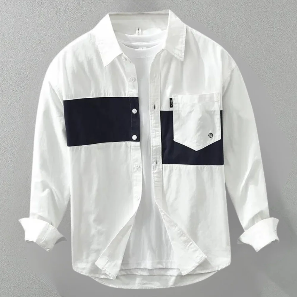 KaiĀ® | Elegance Patchwork Polo T-Shirt For Men - Image 2