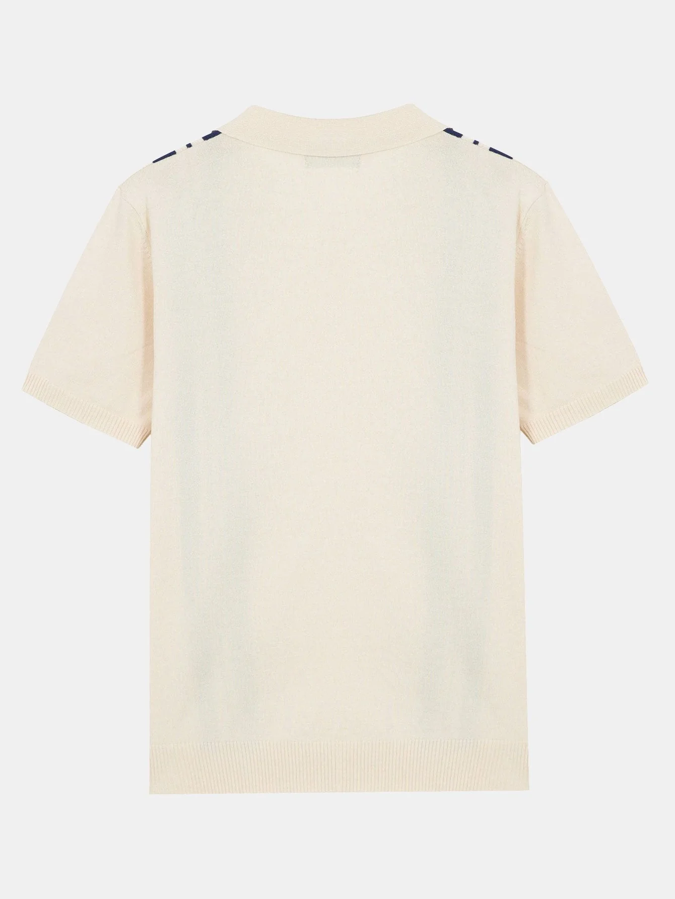 Kai | Striped Johnny Collar Sweater Polo - Image 2