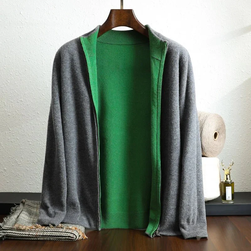 Kail | – Cashmere jacket with modern zip design - Image 5