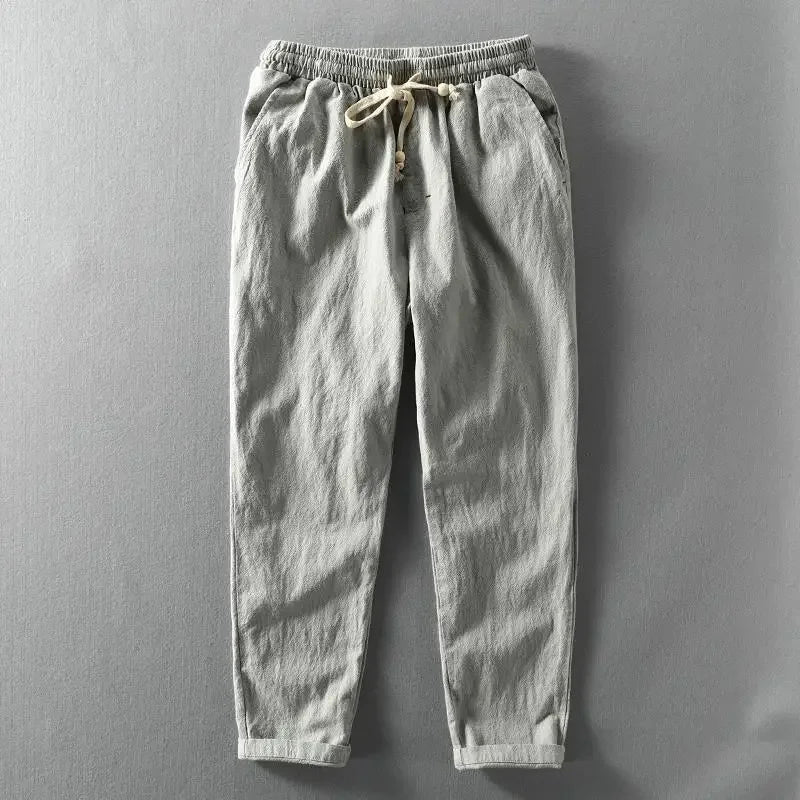 Kaleb® | Casual Linen Trousers With Drawstring Waist - Image 4