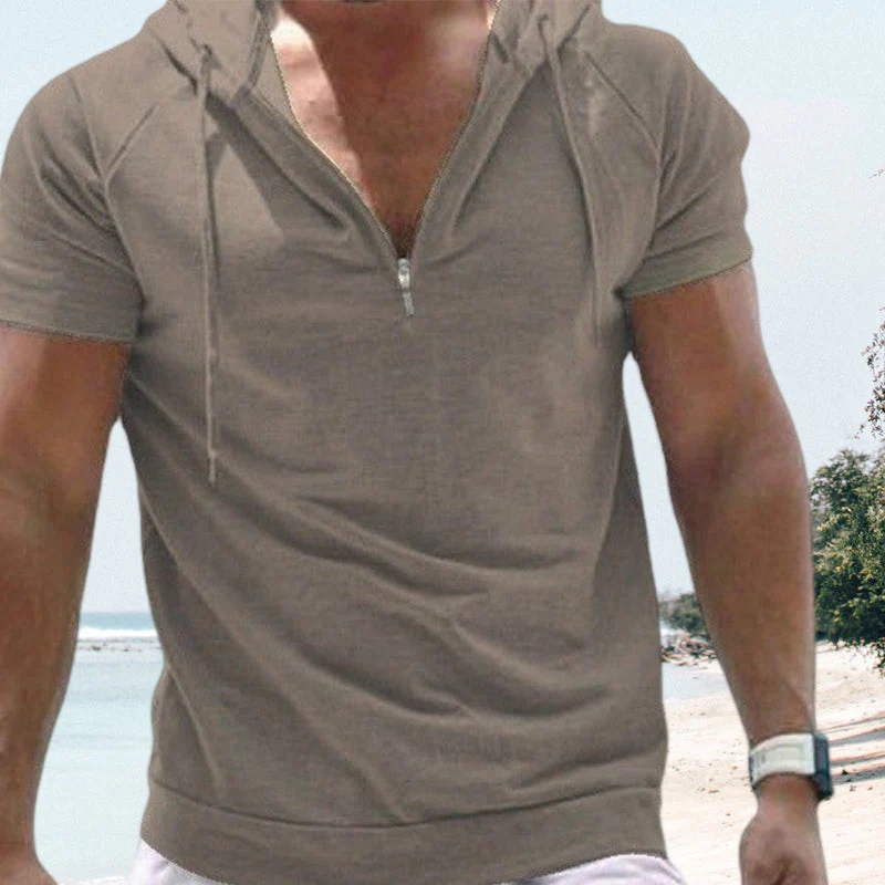 Kaleb® | Summer Men'S Sports T-Shirt With Hood - Image 6