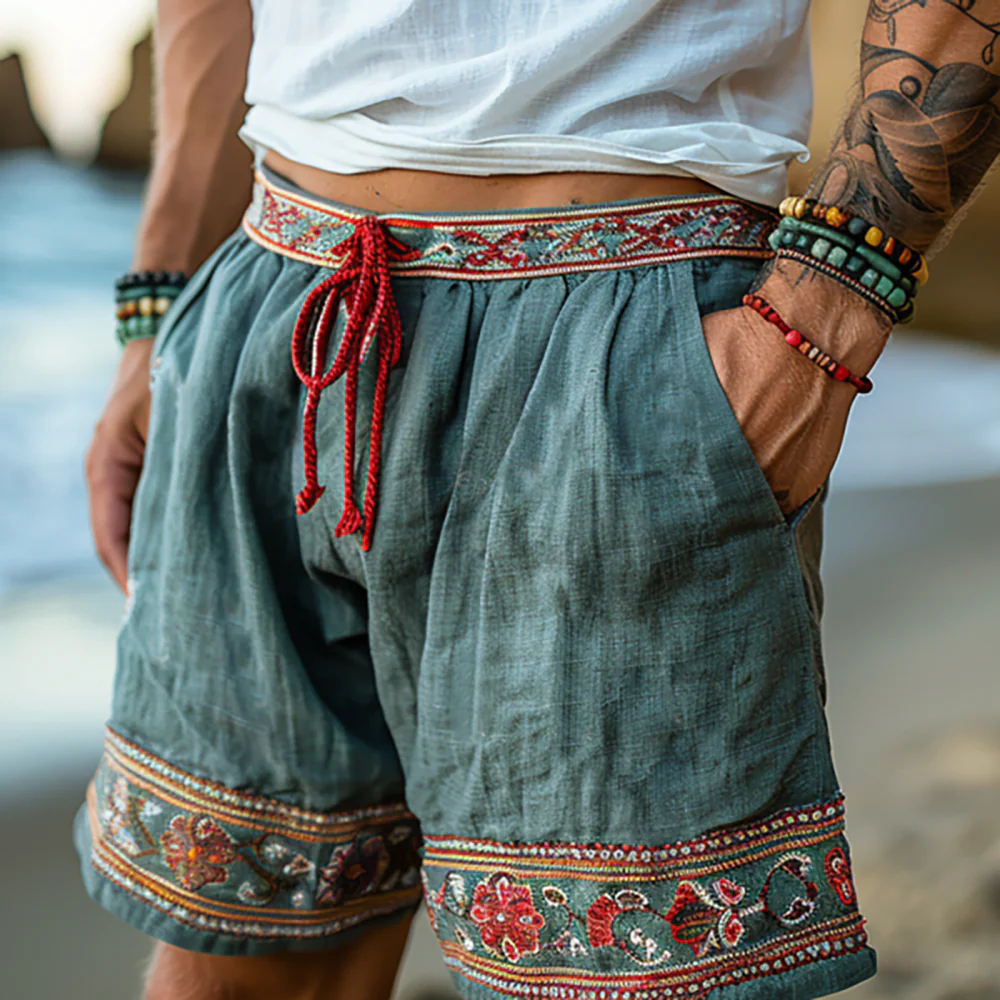 Kaleb® | Vintage Linen Shorts - Image 2