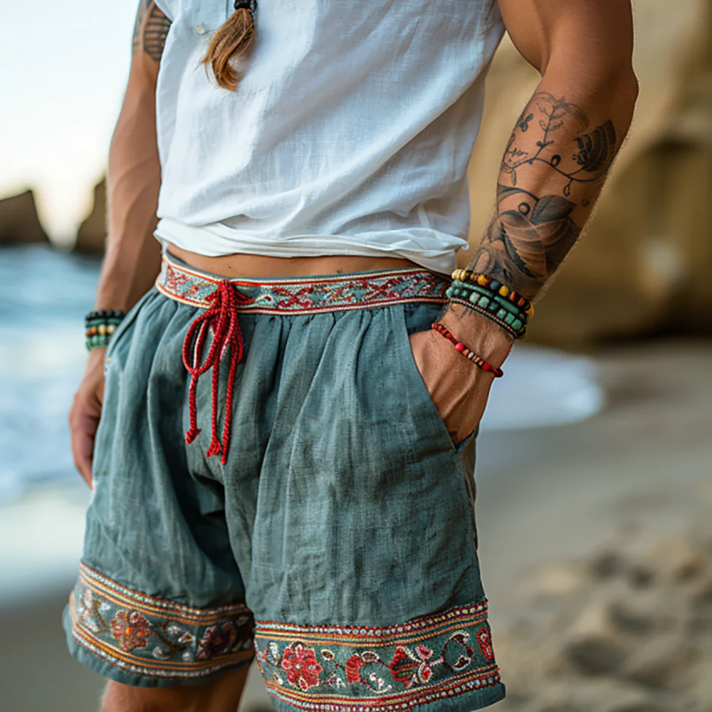 Kaleb® | Vintage Linen Shorts - Image 3